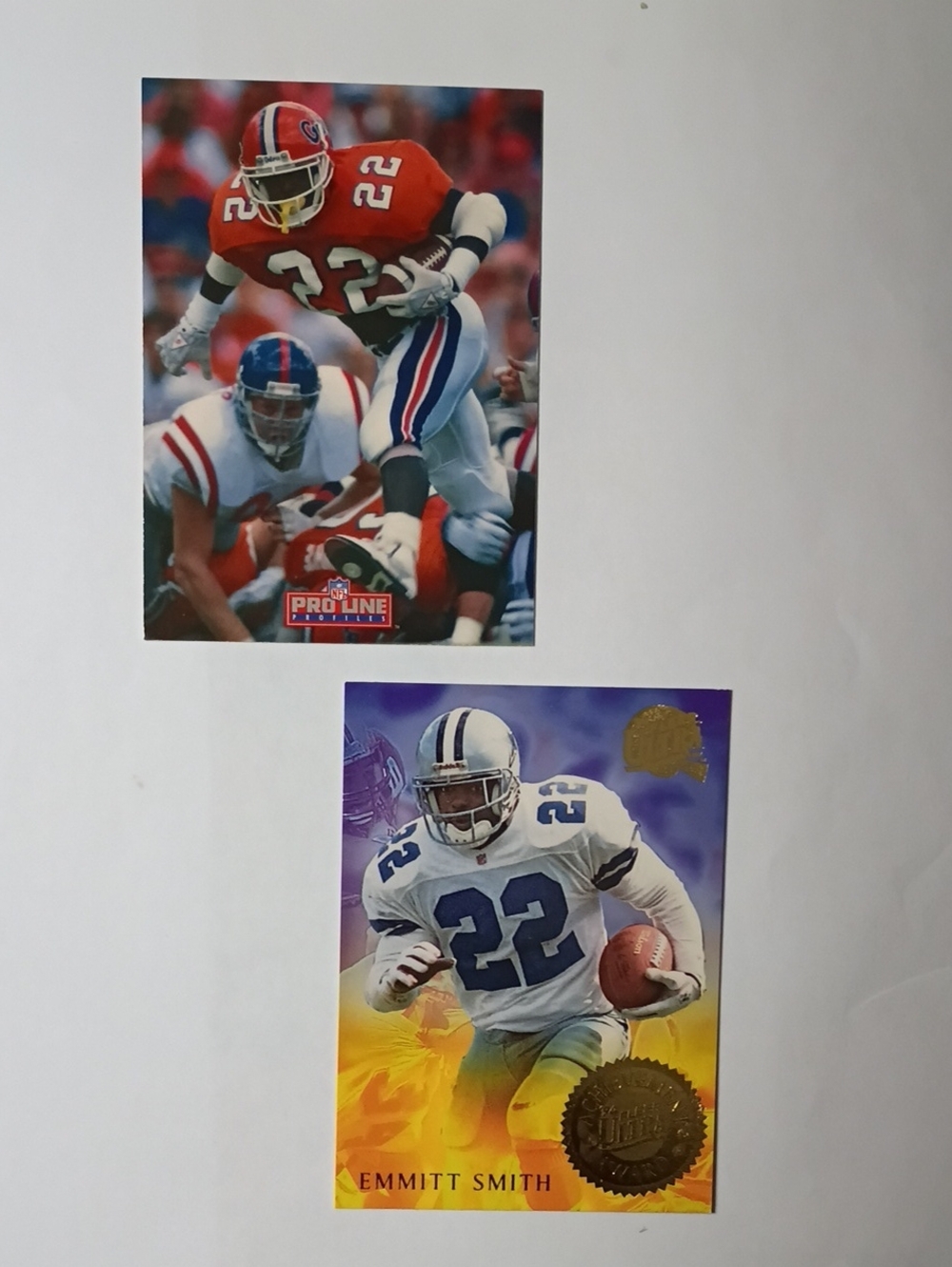 Emmitt Smith NFL Collector Football Card - White & Blue